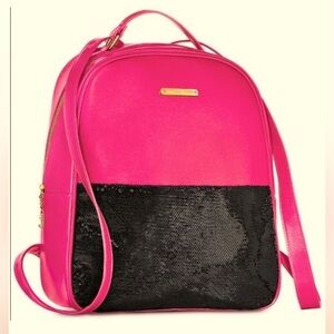 Juicy Couture Limited Edition Hot Pink Backpack with Black Sequins